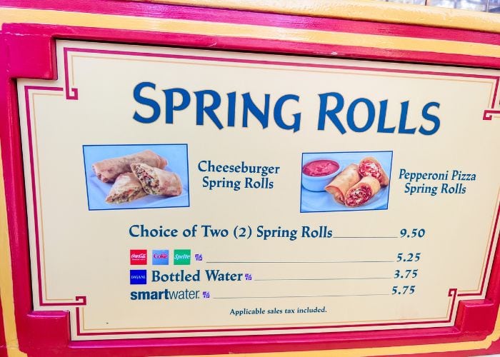 Disney spring roll sign at disney world