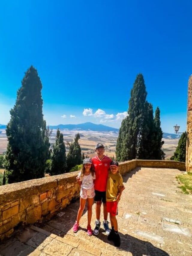 three kids in italy