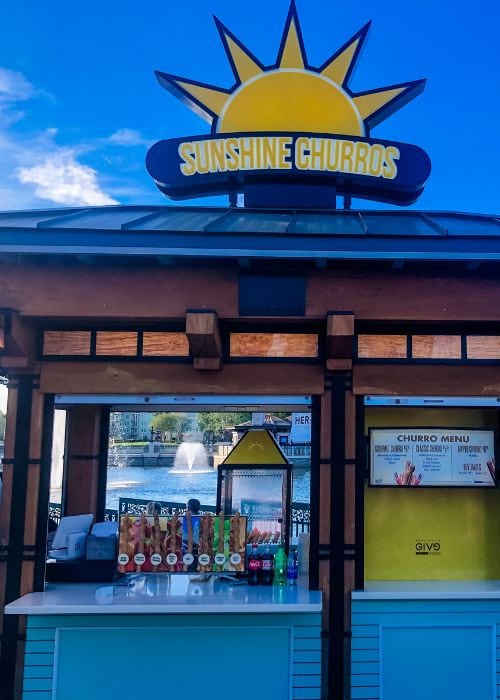 sunshine churro stand in Disney Springs