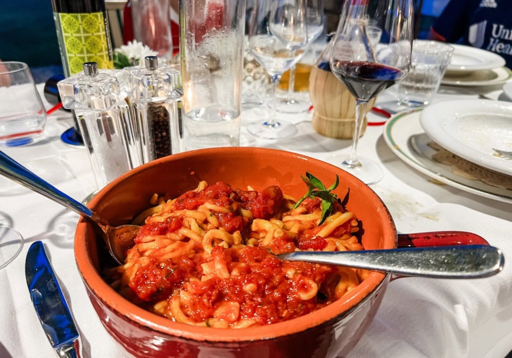 Homemade pasta at La Moscadella